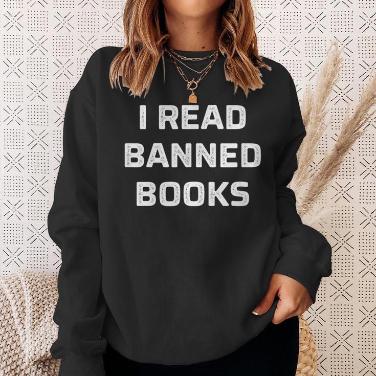 I Read Banned Books Vintage Style Sweatshirt Gifts for Her I Read Banned Books Vintage Style Sweatshirt Gifts for Her