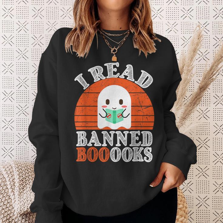 I Read Banned Booooks Banned Books Reader Sweatshirt Gifts for Her
