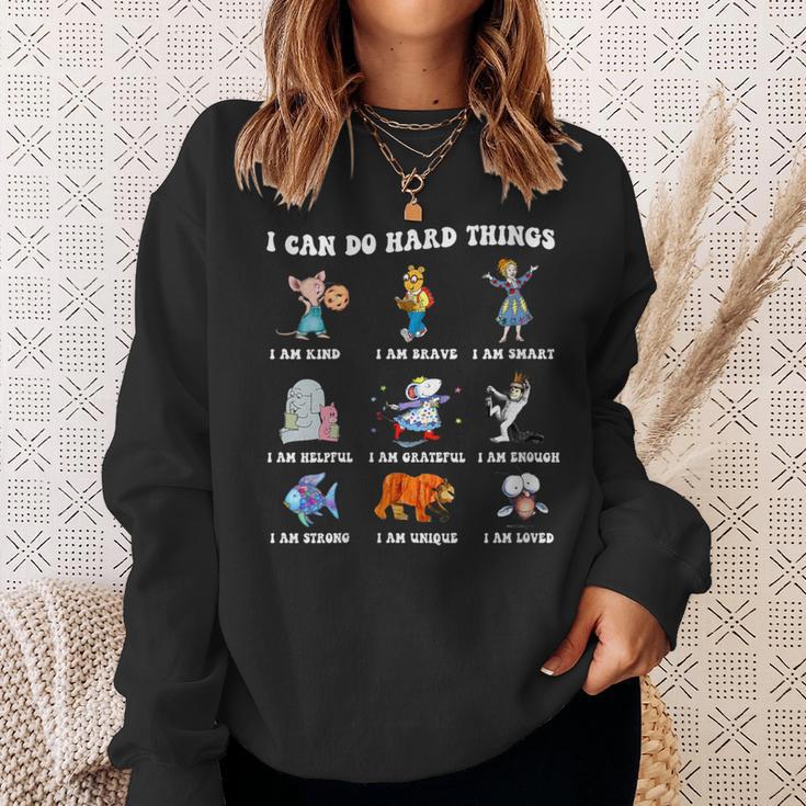 Read Book Characters I Can Do Hard Things Back To School Sweatshirt Gifts for Her Read Book Characters I Can Do Hard Things Back To School Sweatshirt Gifts for Her
