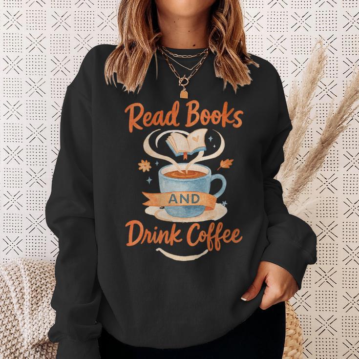 Read Books And Drink Coffee Cozy Book Lover Sweatshirt Gifts for Her
