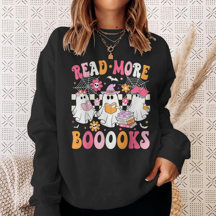 Read More Books Ghosts Reading Book Teacher Halloween Sweatshirt Gifts for Her