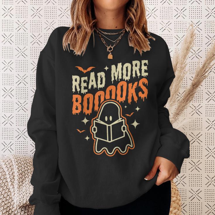Read More Books Halloween Cute Ghost Boo Librarian Teacher For Men Women Kids Sweatshirt Gifts for Her