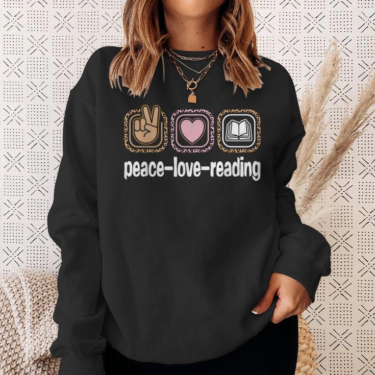Read Books Leopard Print Women Girls Kids Peace Love Reading Sweatshirt Gifts for Her Read Books Leopard Print Women Girls Kids Peace Love Reading Sweatshirt Gifts for Her