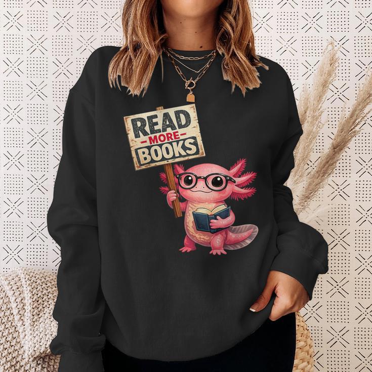 Read More Books Teacher Librarian Reading Women Men Sweatshirt Gifts for Her