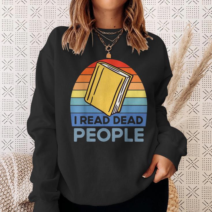 I Read Dead People Book Nerds Reading Sweatshirt Gifts for Her