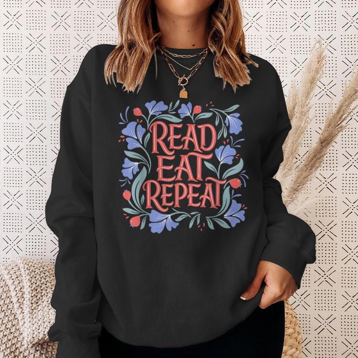 Read Eat Repeat Book Club Readers Book Lovers Sweatshirt Gifts for Her