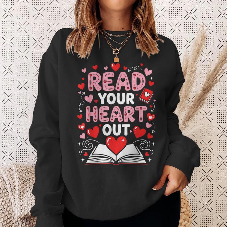 Read Your Heart Out Valentine Reading Book Lover Teacher Sweatshirt Gifts for Her Read Your Heart Out Valentine Reading Book Lover Teacher Sweatshirt Gifts for Her
