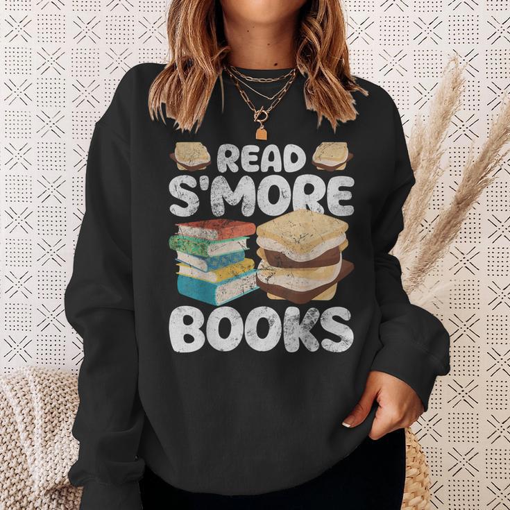 Read S'More Books Camping Reading Bookworm Book Lover Grunge Sweatshirt Gifts for Her