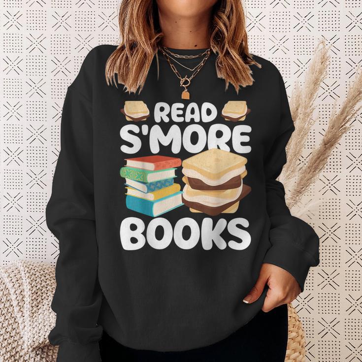Read S'More Books Camping Reading Bookworm Book Lover Sweatshirt Gifts for Her