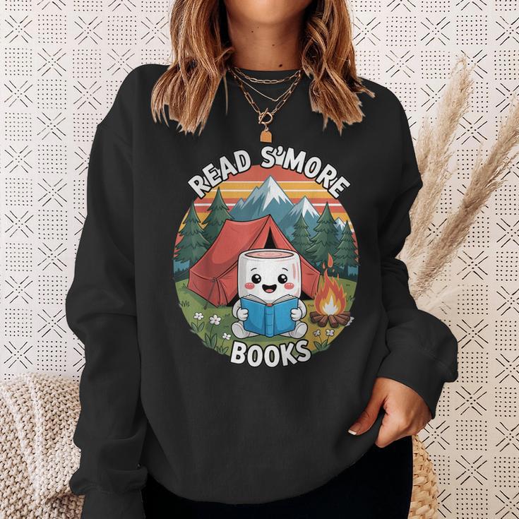 Read Smore Books Cute Marshmallow Camp Reading Library Kids Sweatshirt Gifts for Her