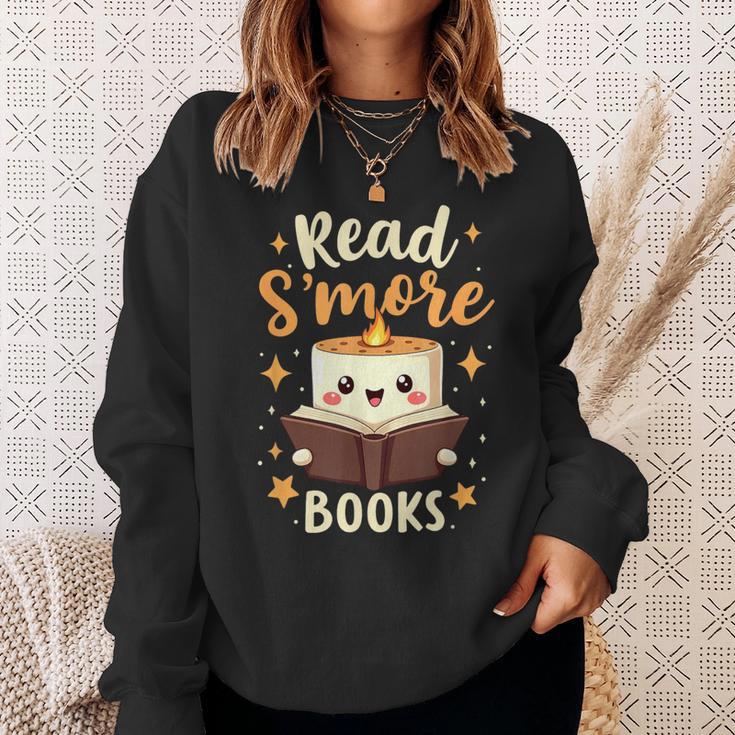 Read S'More Books Reading Campfire Camping Sweatshirt Gifts for Her