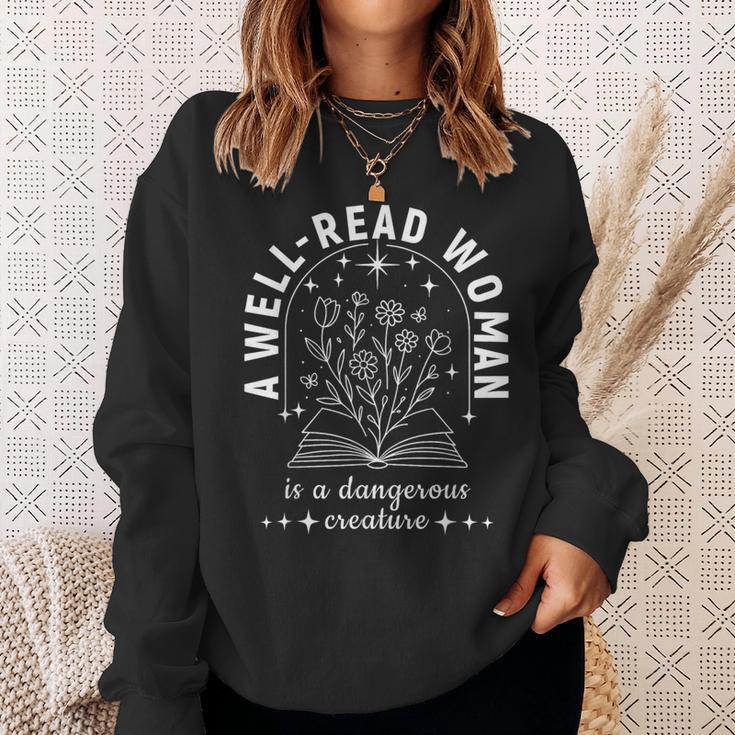 A Well Read Woman Book Lover Literary Quote Sweatshirt Gifts for Her A Well Read Woman Book Lover Literary Quote Sweatshirt Gifts for Her