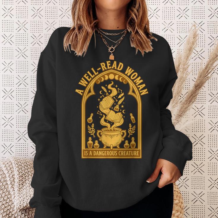 A Well Read Woman Is A Dangerous Creature Book Witch Sweatshirt Gifts for Her A Well Read Woman Is A Dangerous Creature Book Witch Sweatshirt Gifts for Her