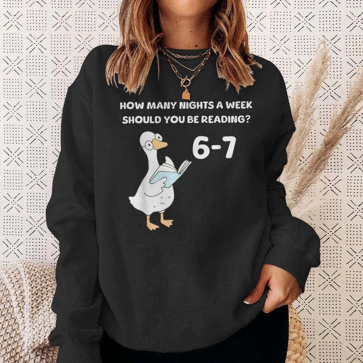 Reading 6-7 Silly Goose Read Books Bookish Bookworm Sweatshirt Gifts for Her Reading 6-7 Silly Goose Read Books Bookish Bookworm Sweatshirt Gifts for Her