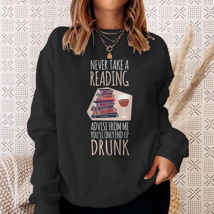Never Take A Reading Advise For Books & Wine Lover Bookworm Sweatshirt Gifts for Her Never Take A Reading Advise For Books & Wine Lover Bookworm Sweatshirt Gifts for Her