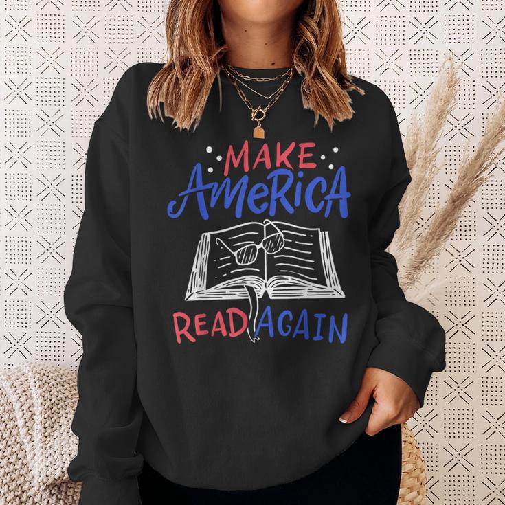 Reading Make America Read Again Book Lover Sweatshirt Gifts for Her