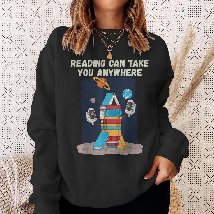 Reading Can Take You Anywhere Astronaut Book Lover Teacher For Men Women Kids Sweatshirt Gifts for Her Reading Can Take You Anywhere Astronaut Book Lover Teacher For Men Women Kids Sweatshirt Gifts for Her