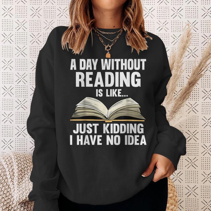 Reading Art For Men Women Reading Book Lover Bookworm Small Sweatshirt Gifts for Her