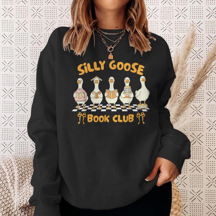 Reading Book Lover Bookish Reader Silly Goose Book Club Sweatshirt Gifts for Her Reading Book Lover Bookish Reader Silly Goose Book Club Sweatshirt Gifts for Her