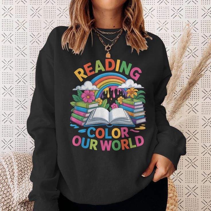Reading Colors Our World Rainbow Books Kids Sweatshirt Gifts for Her Reading Colors Our World Rainbow Books Kids Sweatshirt Gifts for Her
