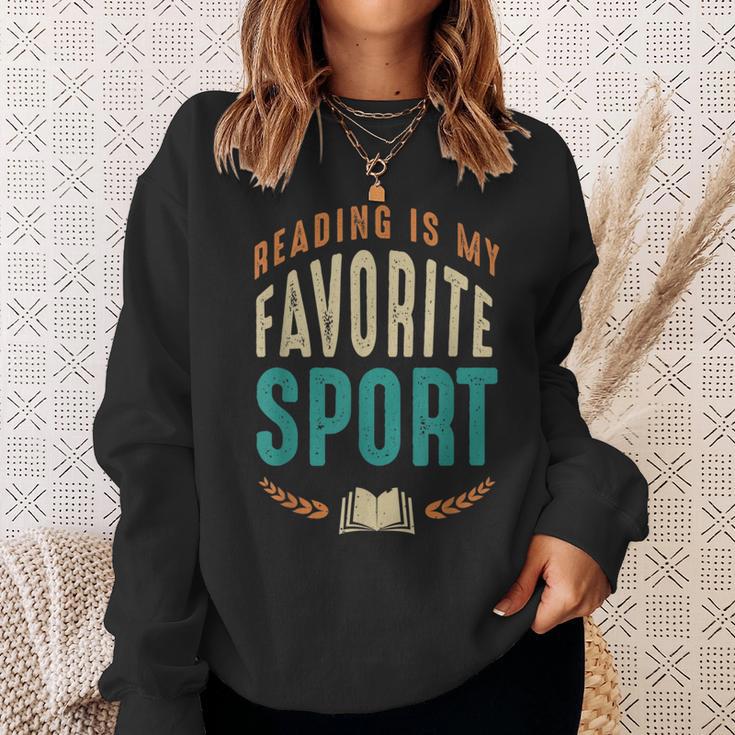 Reading Is My Favorite Sport Book Lover Reading Teacher For Men Women Kids Sweatshirt Gifts for Her