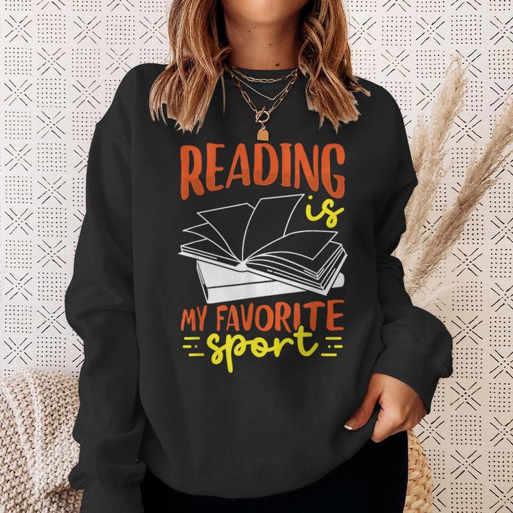 Reading Is My Favorite Sport Bookworm Book Reading Sweatshirt Gifts for Her