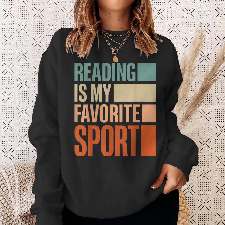 Reading Is My Favorite Sport Reader Book Worm Sweatshirt Gifts for Her