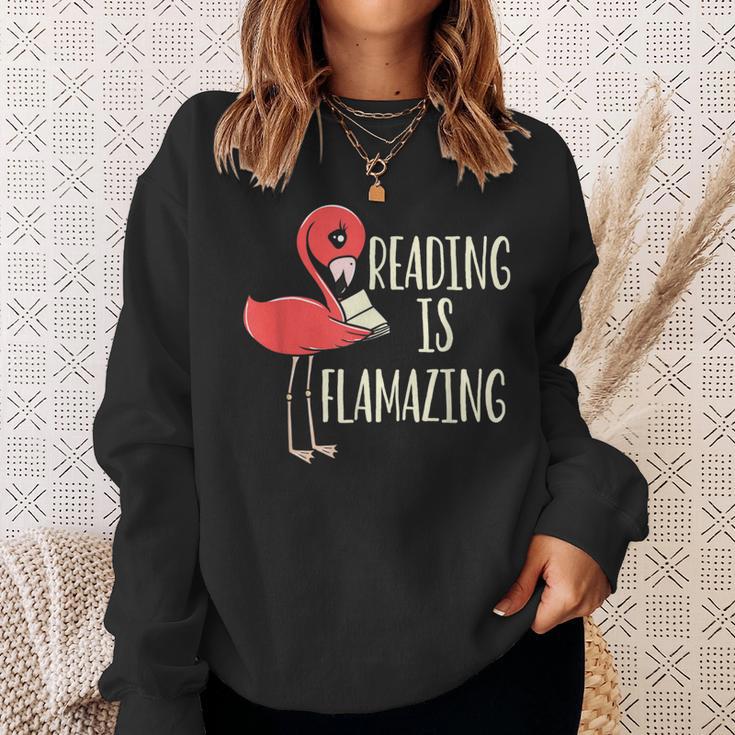 Reading Is Flamazing Reading Lover Book Nerd Bookworm Sweatshirt Gifts for Her Reading Is Flamazing Reading Lover Book Nerd Bookworm Sweatshirt Gifts for Her