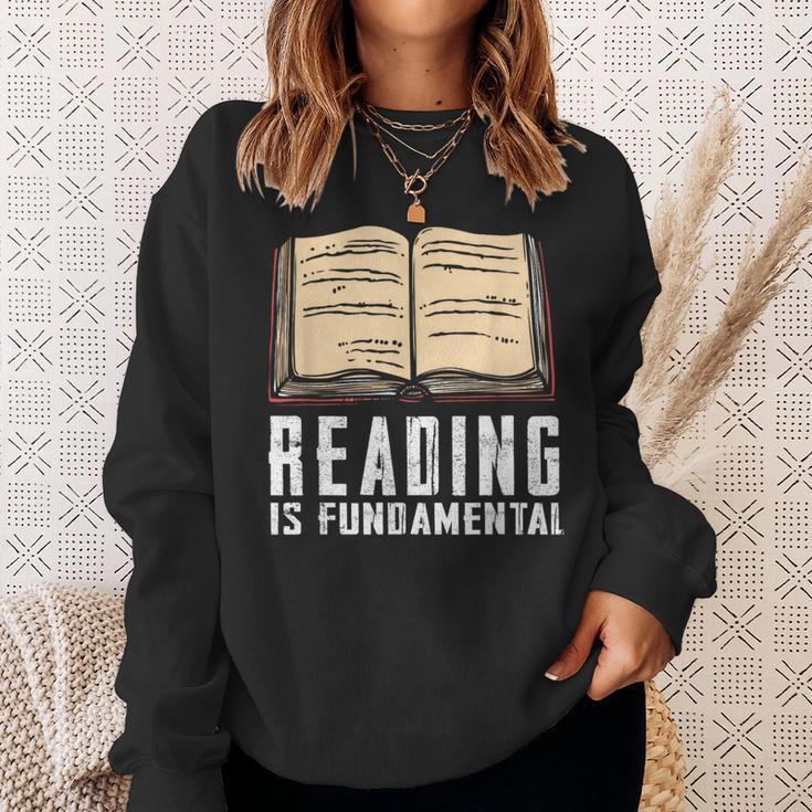 Reading Fundamental Books Lover Bookworm Reader Literature Sweatshirt Gifts for Her