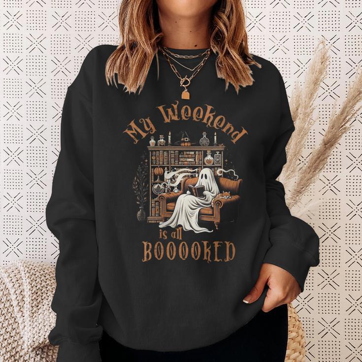 Reading Ghost Halloween Library Weekend Book Lovers Women Sweatshirt Gifts for Her
