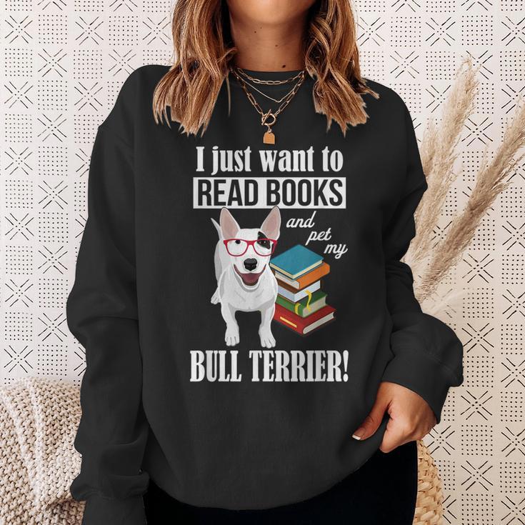 Reading Kids Cartoon Read Books Pet Bull Terrier Lover Sweatshirt Gifts for Her Reading Kids Cartoon Read Books Pet Bull Terrier Lover Sweatshirt Gifts for Her