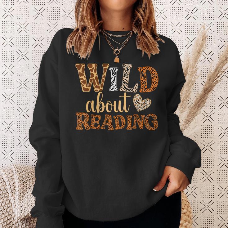 Reading Lover Wild About Reading Reading Books And Bookworm Sweatshirt Gifts for Her