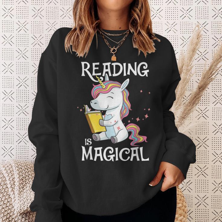 Reading Is Magical Book Lover Unicorn English Teacher Girls Sweatshirt Gifts for Her Reading Is Magical Book Lover Unicorn English Teacher Girls Sweatshirt Gifts for Her