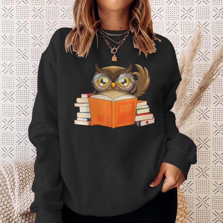 Reading Owl Art Men Women Kids Bookworm Book Lovers Sweatshirt Gifts for Her Reading Owl Art Men Women Kids Bookworm Book Lovers Sweatshirt Gifts for Her
