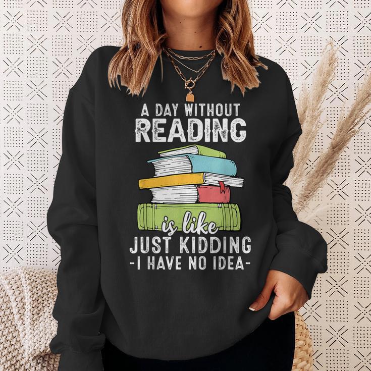 Reading Reader Bookworm Saying Reading Books Lover Sweatshirt Gifts for Her