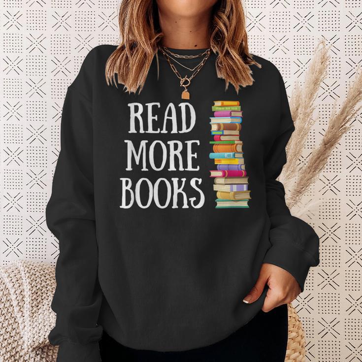 Reading Reader Read More Books Librarian Literature Teacher Sweatshirt Gifts for Her
