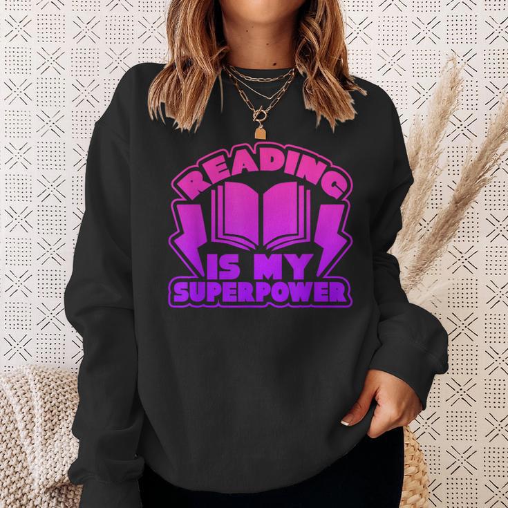 Reading Is My Superpower Graphic Book T-Shirt Sweatshirt Gifts for Her Reading Is My Superpower Graphic Book T-Shirt Sweatshirt Gifts for Her