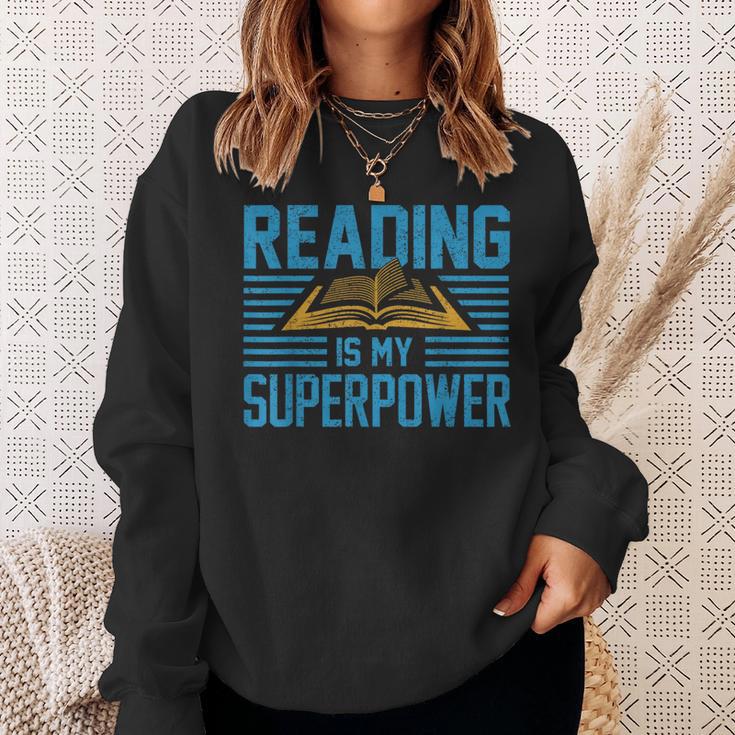 Reading Is My Superpower Read Books Lover Womens Mens Sweatshirt Gifts for Her Reading Is My Superpower Read Books Lover Womens Mens Sweatshirt Gifts for Her