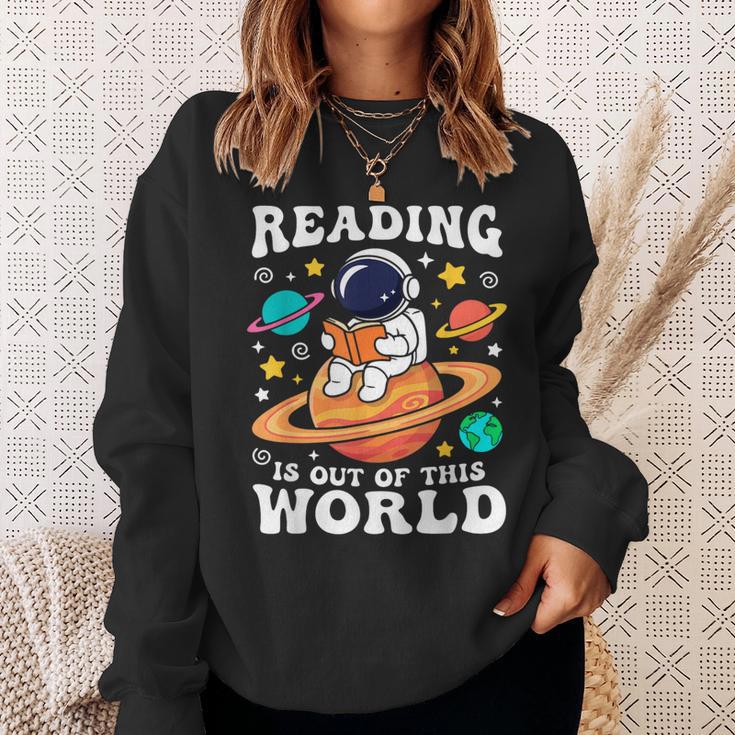 Reading Is Out Of This World Space Books Lover Kids Sweatshirt Gifts for Her Reading Is Out Of This World Space Books Lover Kids Sweatshirt Gifts for Her