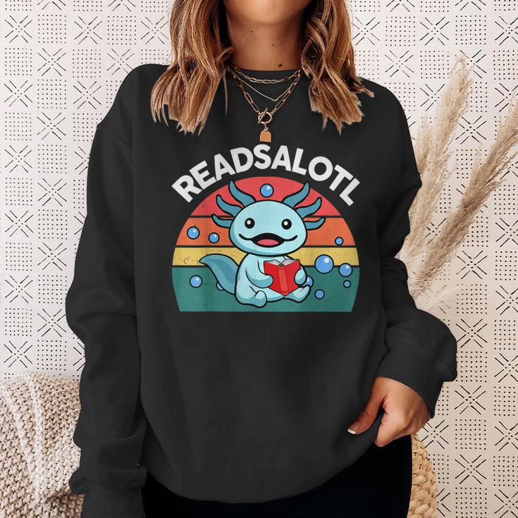 Readsolotl Read Book Axolotl Shirt Salamander Boys Girl Kids Sweatshirt Gifts for Her Readsolotl Read Book Axolotl Shirt Salamander Boys Girl Kids Sweatshirt Gifts for Her
