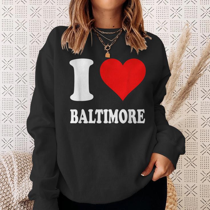 Red Heart I Love Baltimore スウェットシャツ 彼女への贈り物