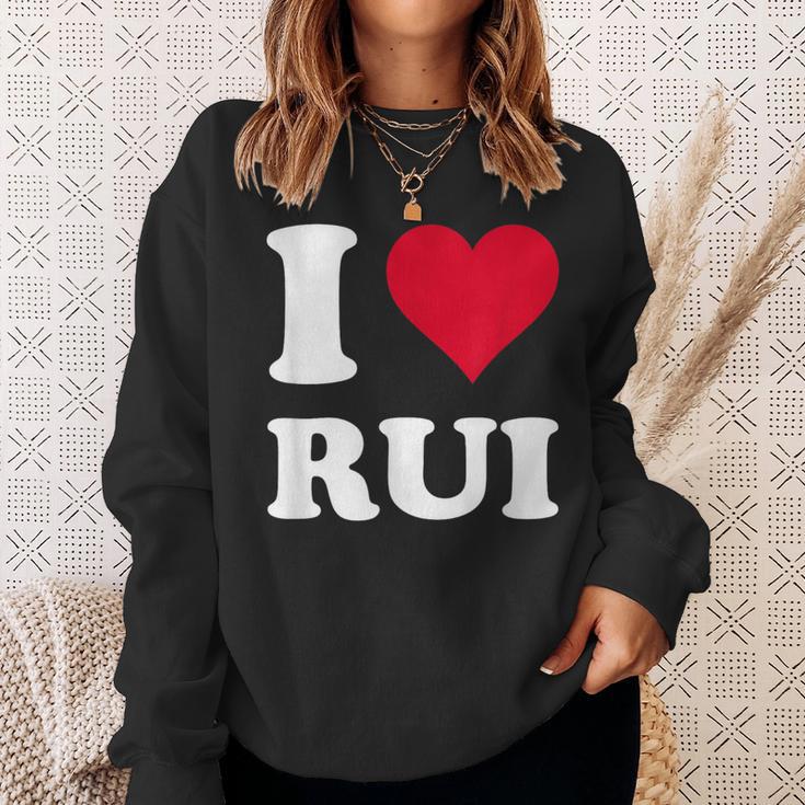 Red Heart I Love Rui スウェットシャツ 彼女への贈り物