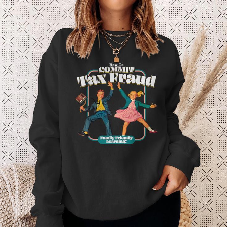 Retro Children's Book Learning Series How To Commit Tax Fraud Family Friendly Learning Sweatshirt Gifts for Her Retro Children's Book Learning Series How To Commit Tax Fraud Family Friendly Learning Sweatshirt Gifts for Her