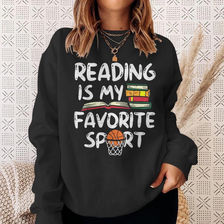 Retro Reading Is My Favorite Sport Basketball World Book Day Sweatshirt Gifts for Her Retro Reading Is My Favorite Sport Basketball World Book Day Sweatshirt Gifts for Her