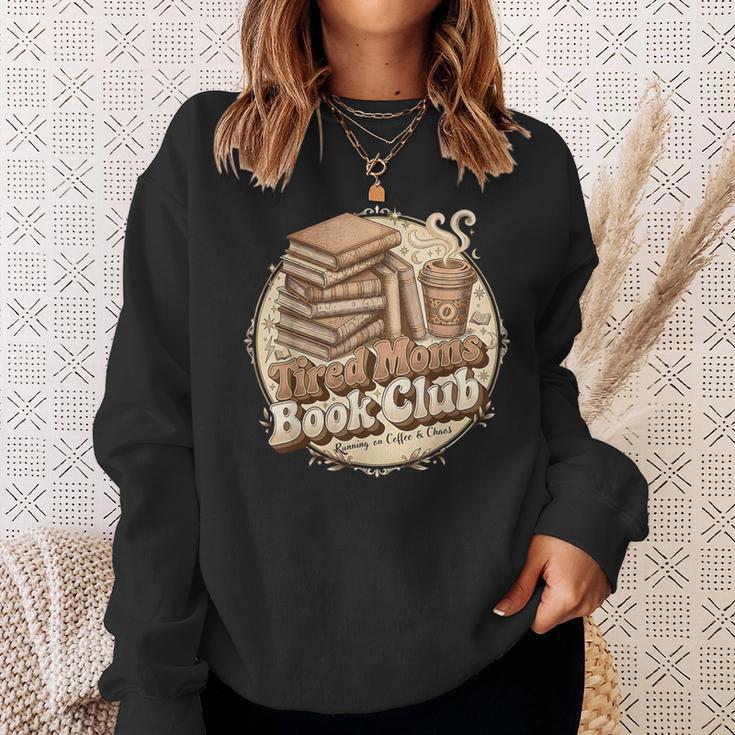 Retro Tired Moms Book Club Bookish Booktrovert Mother's Day Sweatshirt Gifts for Her