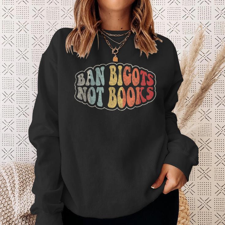Retro Vintage Ban Bigots Not Books Shirt Free Banned Books Sweatshirt Gifts for Her Retro Vintage Ban Bigots Not Books Shirt Free Banned Books Sweatshirt Gifts for Her
