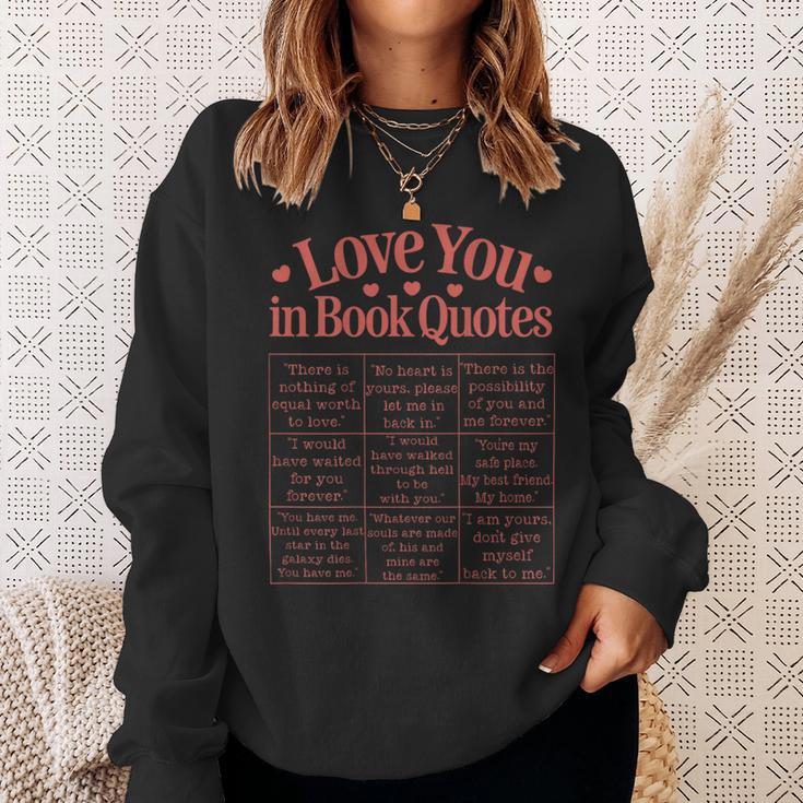 Romantic I Love You In Book Quotes Reader Book Lovers Sweatshirt Gifts for Her Romantic I Love You In Book Quotes Reader Book Lovers Sweatshirt Gifts for Her