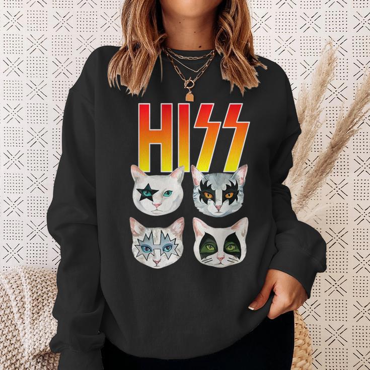 Hiss Cat シャツ 猫好き おもしろ猫シャツ スウェットシャツ 彼女への贈り物