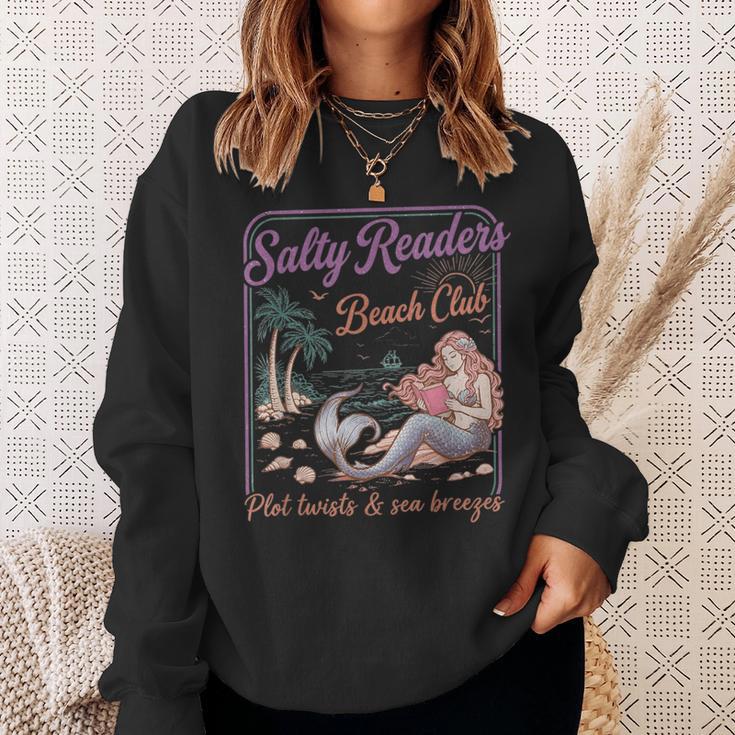 Salty Readers Beach Club Books Plot Twists & Sea Breezes Sweatshirt Gifts for Her