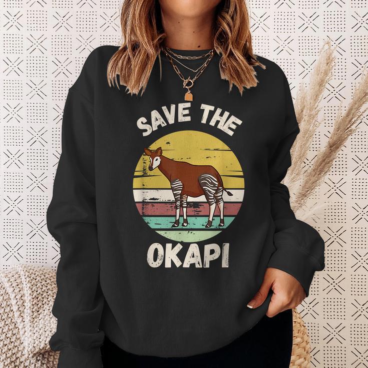 Save The Okapi コンゴキリン オカピ スウェットシャツ 彼女への贈り物